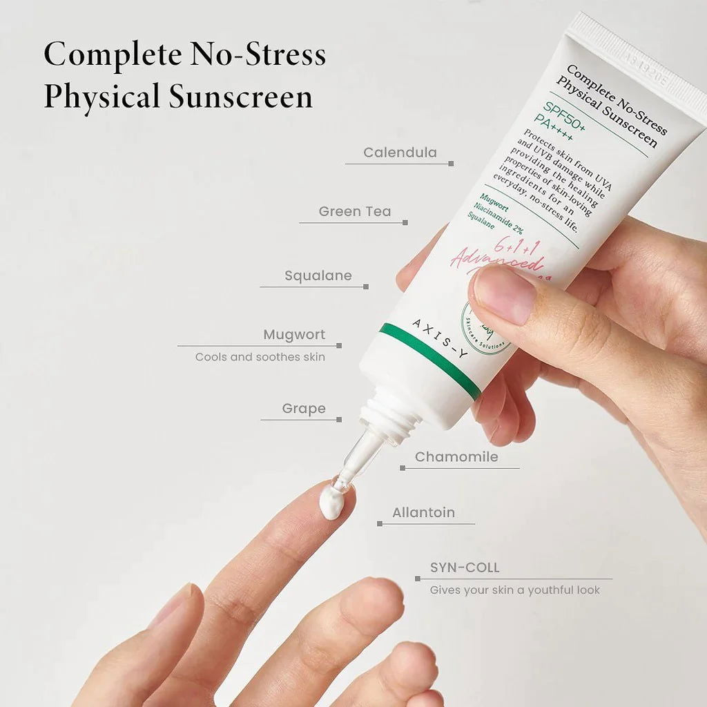 Axis Y Complete No Stress Physical Sunscreen 50 ML - Makeup Stash Pakistan