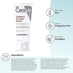 CeraVe Dry Skin Relief , CeraVe Cream , Diabetic Skin Moisturizer , Very Dry Skin Cream , Ceramide Moisturizer , Urea Cream, Sensitive Skin , Intensive Hydration Cream , Fragrance Free , Makeupstashpk