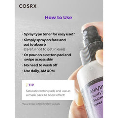 Cosrx AHA / BHA Clarifying Treatment Toner 150 ML - Makeup Stash Pakistan