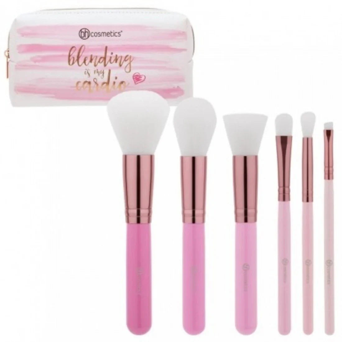 BH Cosmetics Mini Pink Perfection 6 Piece Brush Set | Travel-Friendly Makeup Brush Kit