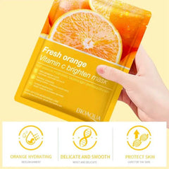 BIOAQUA Fresh Orange Vitamin C Brighten Skin Facial Mask 25g-Makeup Stash Pakistan