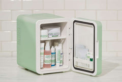 Mario Badescu mini fridge, skincare fridge, beauty fridge with mirror, LED mini fridge, makeup fridge, cosmetic fridge, skincare storage fridge, mini beauty fridge, LED mirror fridge,Makeupstashpk