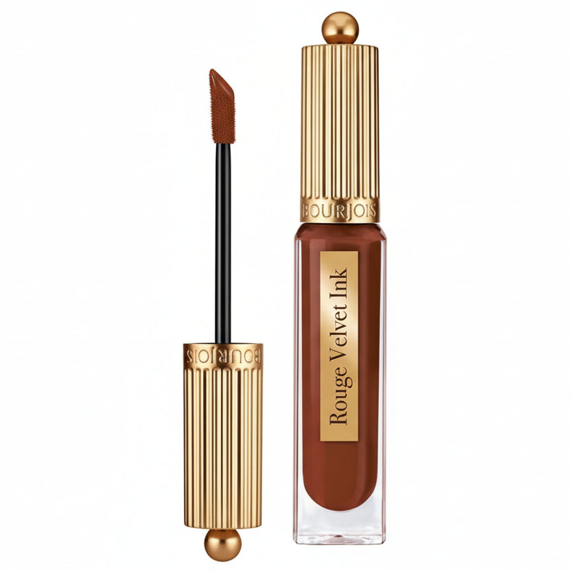 velvet ink, bourjois lipstick 18, all about brown lipstick, liquid matte lipstick, long lasting lipstick, brown matte lipstick, bourjois pakistan, velvet ink lipstick, transfer proof lipstick, high pigment lip color, matte liquid lip- Makeup Stash Pakistan