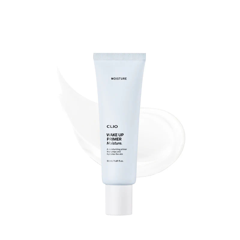 Hydrating Primer, Moisture Primer, Makeup Base Korea, K Beauty Primer, Dewy Skin Primer, Smooth Skin Base, Long Lasting Makeup Primer, CLIO Wake Up Primer, Face Primer Hydrating, Makeup Prep Essential, Glowing Skin Primer, Korean Makeup Base, Beauty Essentials, Primer for Dry Skin - Makeup Stash Pakistan
