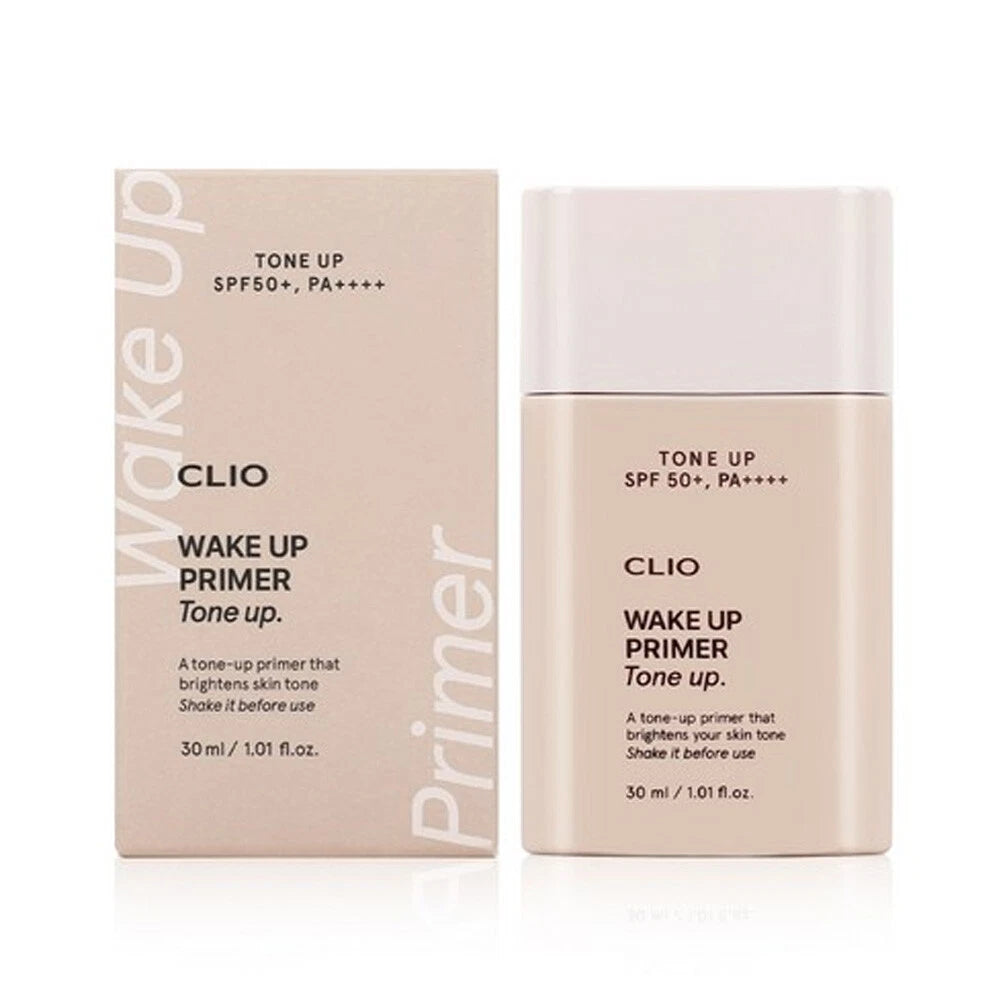 Tone Up Primer, Brightening Primer, Makeup Base Korea, K Beauty Primer, Radiant Skin Primer, Glow Primer, Even Skin Tone Makeup, CLIO Wake Up Primer Tone Up, Lightweight Primer, No Makeup Look, Korean Makeup Base, Beauty Essentials, Face Primer Brightening, Daily Makeup Prep - Makeup Stash Pakistan