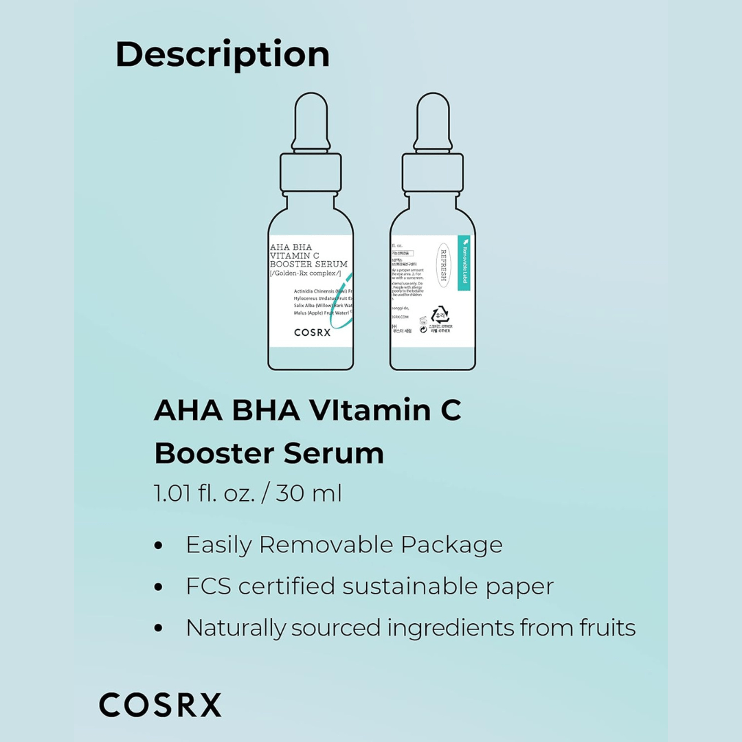 Cosrx - AHA BHA Vitamin C Booster Serum 30ml - Makeup Stash Pakistan
