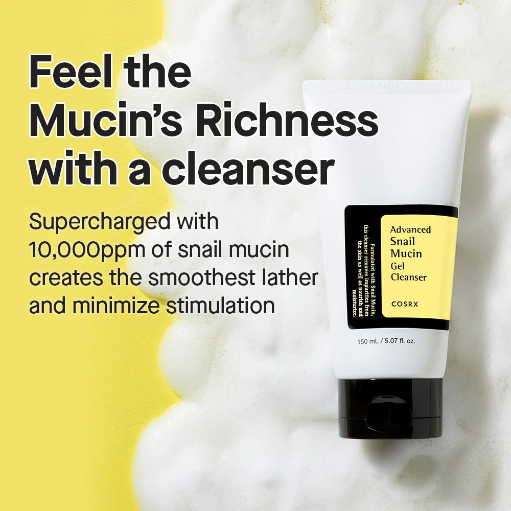 COSRX Advanced Snail Mucin Gel Cleanser 150ml – Gentle Hydrating Facial Cleanser