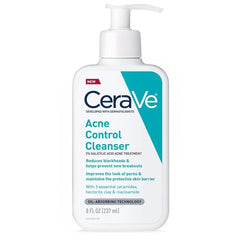 cerave acne control cleanser, salicylic acid face wash, acne face wash Pakistan, cerave Pakistan, oily skin cleanser, pore cleansing face wash, acne treatment cleanser, niacinamide cleanser, fragrance free cleanser, dermatologist cleanser, cerave salicylic acid cleanser - Makeup Stash Pakistan