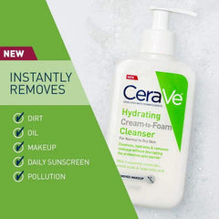Cerave Hydrating Cream to Foam Cleanser Mini 29 ML - Makeup Stash Pakistan