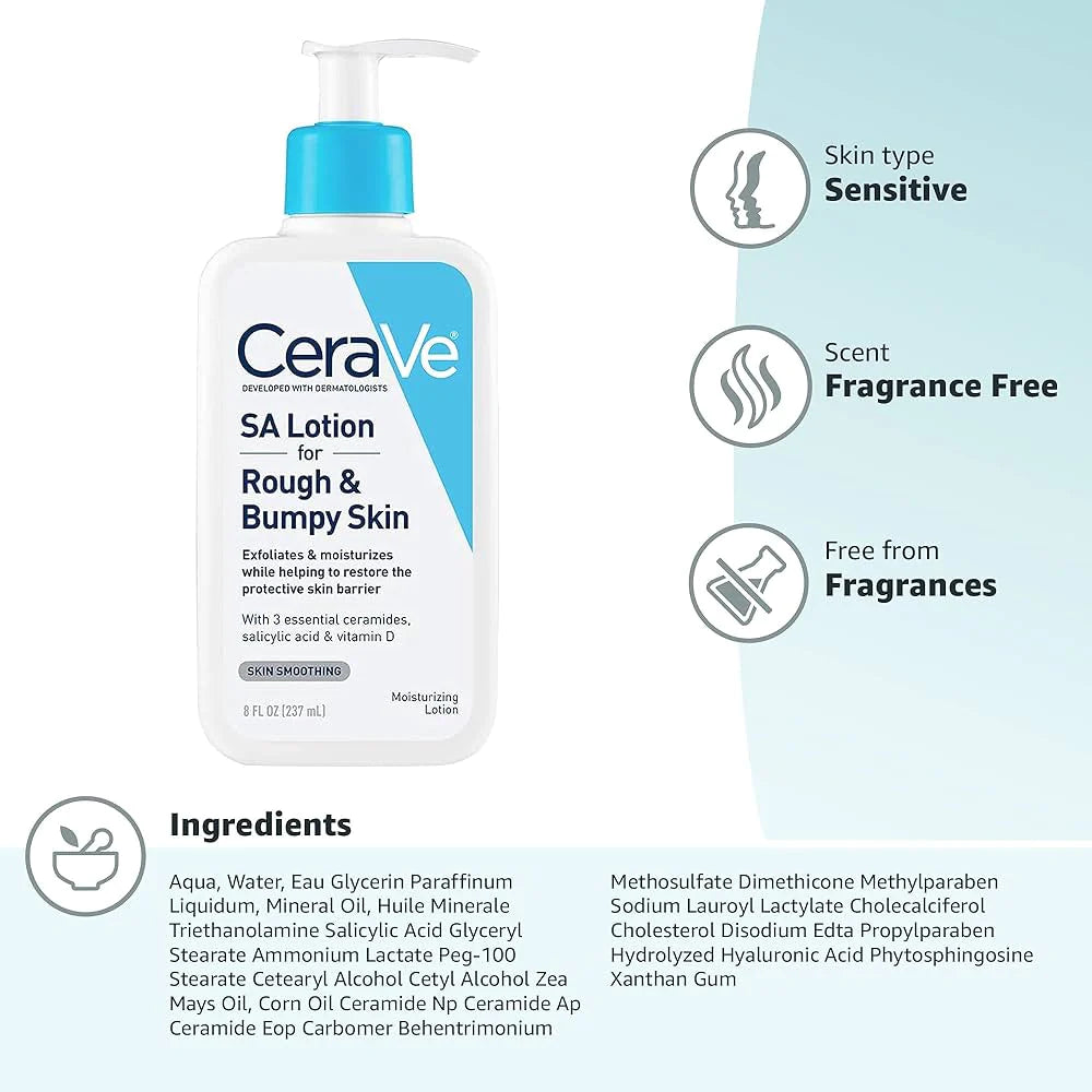 Cerave SA Lotion for Rough & Bumpy Skin  237ML - Makeup Stash Pakistan