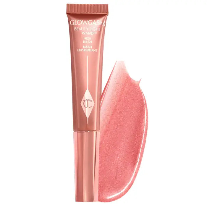 Glowgasm Beauty Light Wand, Charlotte Tilbury blush, liquid blush highlighter, pink glow makeup, dewy liquid blush, Charlotte Tilbury makeup, radiant blush wand, pink champagne highlighter, viral makeup products, luminous glow makeup -Makeupstashpk