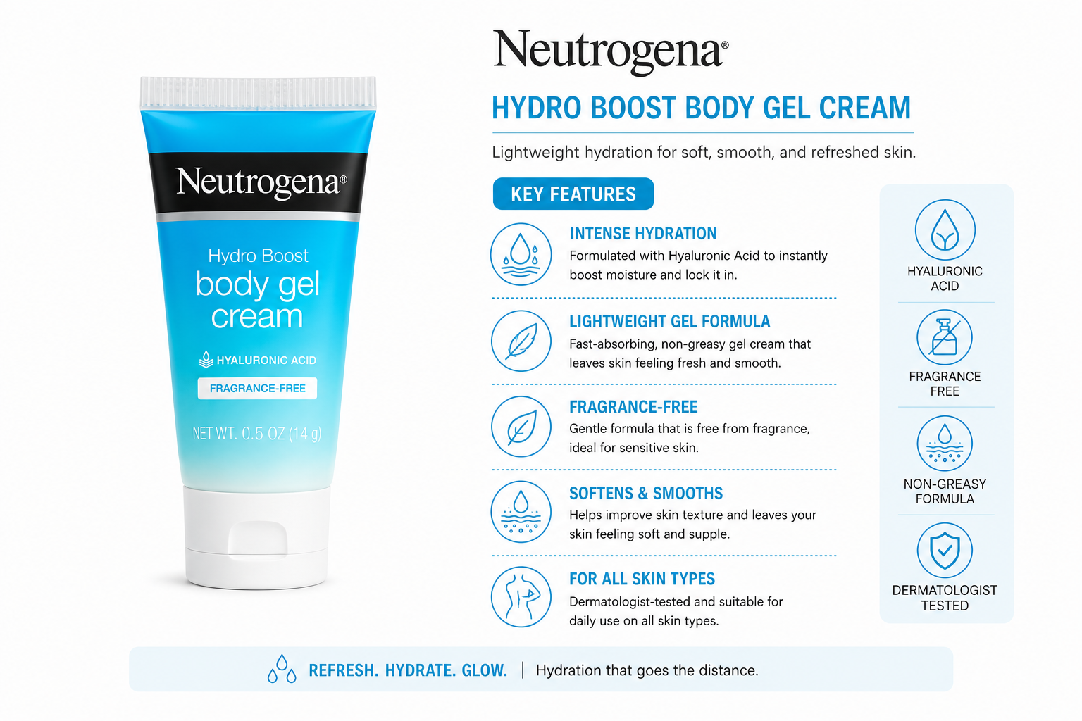 Neutrogena,Neutrogena Hydro Boost,Hydro Boost Body Gel Cream,Neutrogena Body Lotion,Body Gel Cream,Body Moisturizer,Hyaluronic Acid,Hyaluronic Acid Body Cream - Makeupstashpk