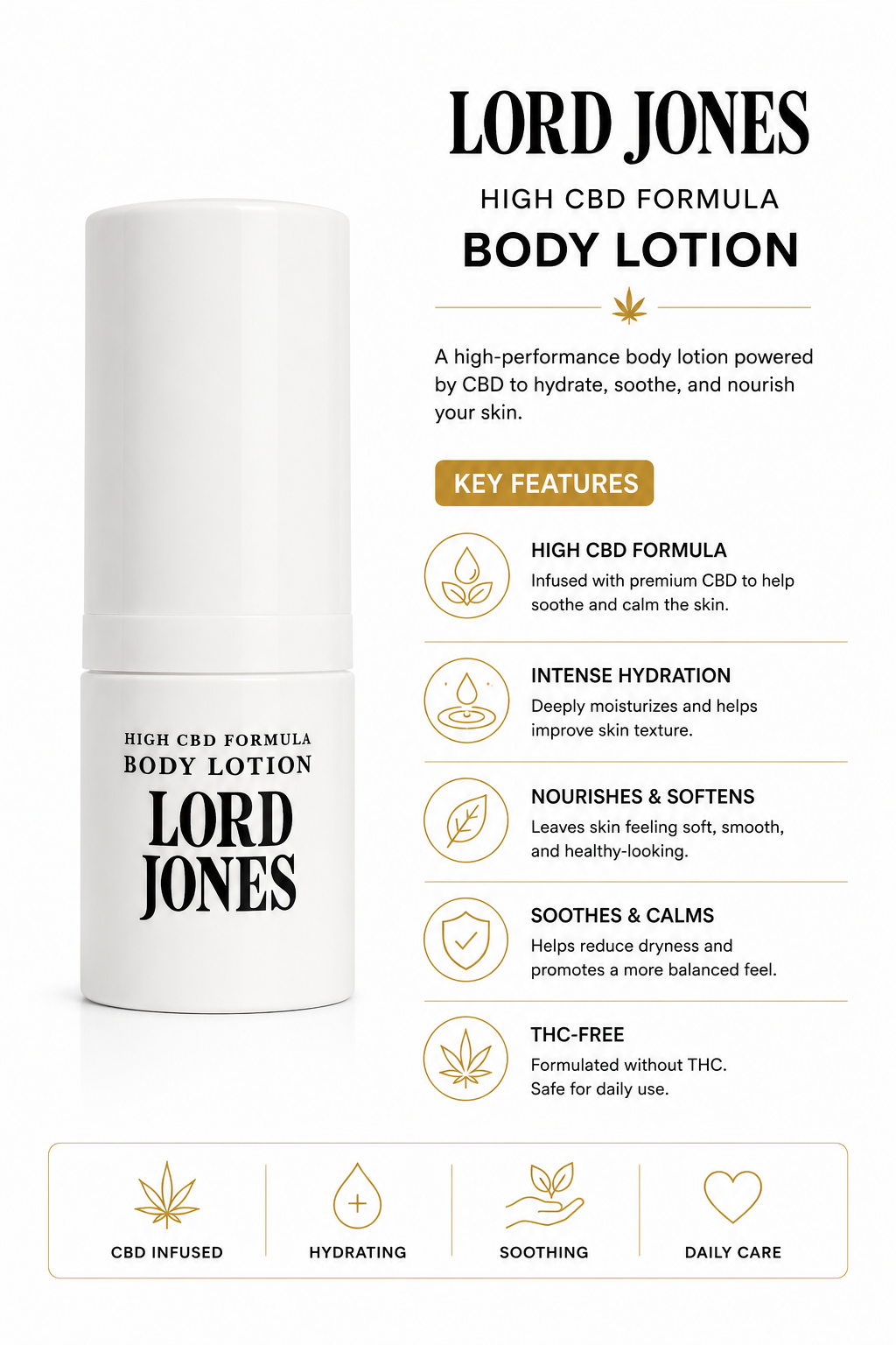 Lord Jones,Lord Jones CBD,CBD Body Lotion,lord Jones Body Lotion,CBD Skincare,Cannabidiol Lotion,Hydrating Body Lotion,Body Moisturizer,Luxury Body Lotion - Makeupstashpk