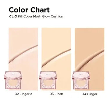 Clio - Kill Cover Mesh Glow Cushion SPF 50++++ (+Refill) 3-BY - Makeup Stash Pakistan