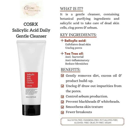 Cosrx Salicylic Acid Gentle Daily Cleanser 150ml - Makeup Stash Pakistan
