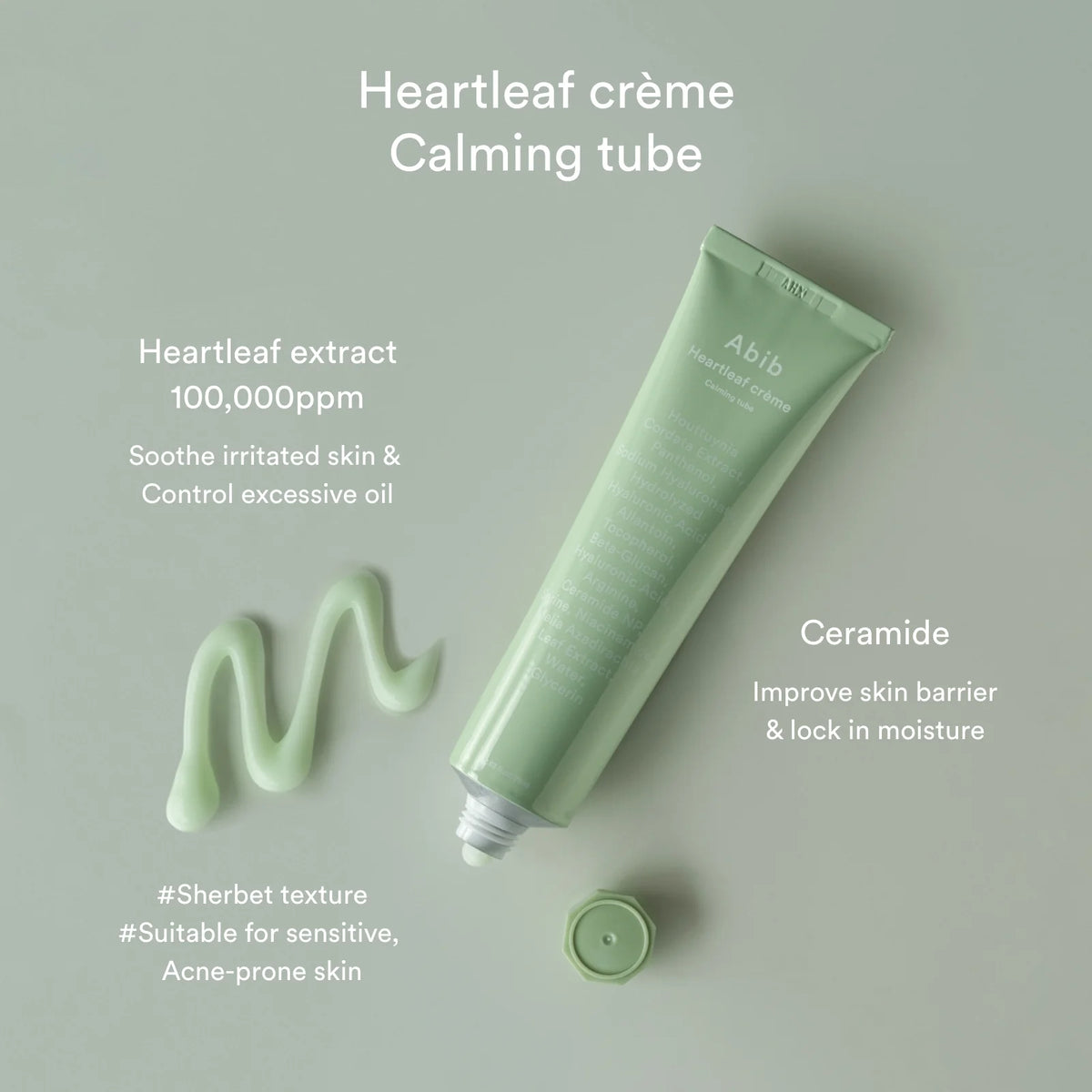 Abib - Heartleaf Cream Calming Tube 75ml - Makeup Stash Pakistan
