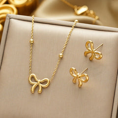 Elegant Bow-Themed Jewellery Set – Dainty, Feminine & Gift-Ready