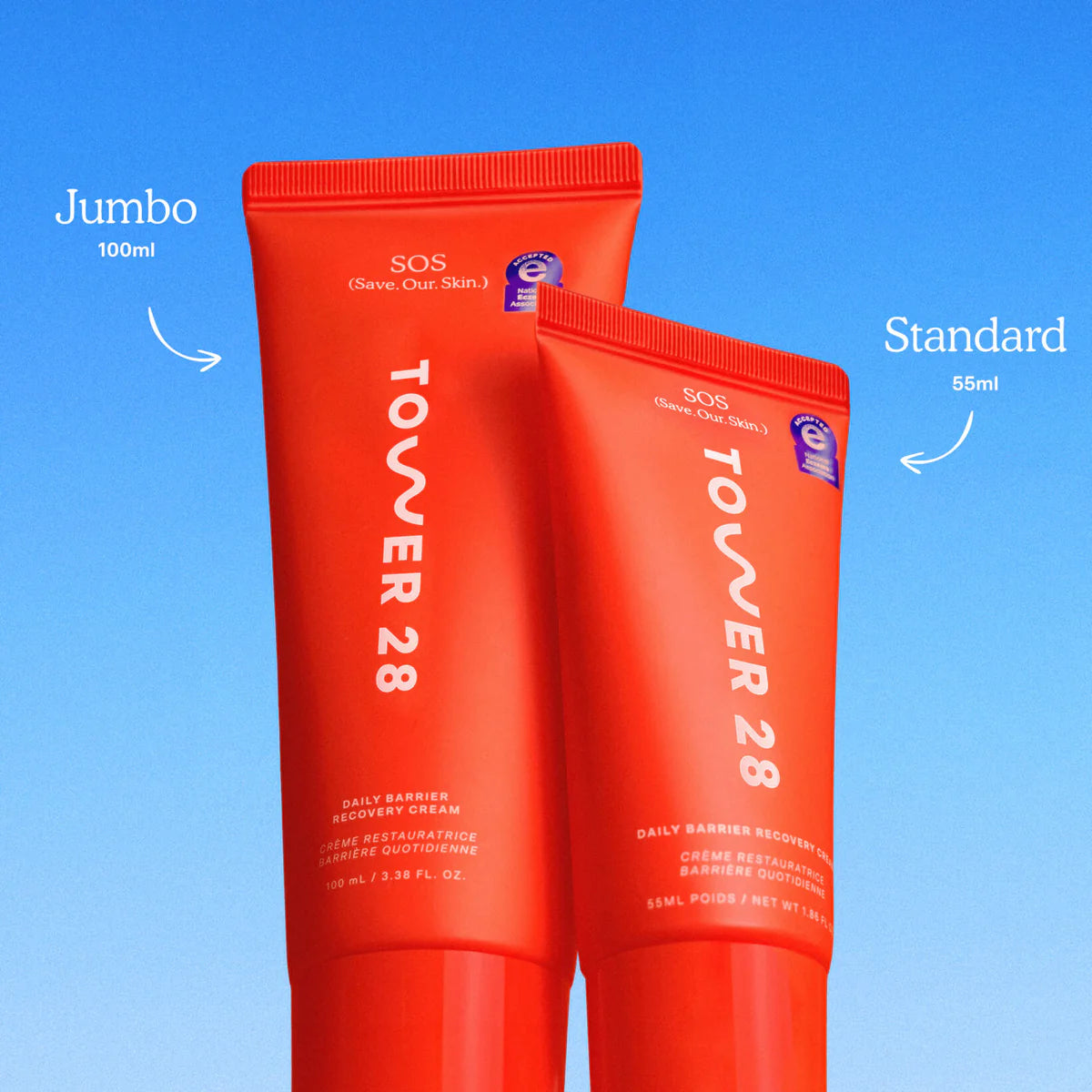 Tower 28 SOS Daily Barrier Recovery Cream 20ml – Hydrating Repair Moisturizer for Sensitive Skin