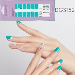 Gel Strips, Nail Gel Strips, Press On Nails, Gel Nail Art, DIY Nails, Salon Nails at Home, Ultra Shine Nails, Green River Show Nails, Nail Fashion, Long Lasting Nail Strips, Easy Nail Kit, No UV Nail Strips - Makeup Stash Pakistan