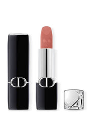 Dior Rouge Dior Mini Lipstick, Dior Mini Lipstick 100 Nude Look, Dior Nude Lipstick, Travel Size Lipstick, Luxury Lipstick, Satin Finish Lipstick, Dior Beauty, Nude Lip Color, Designer Makeup, Long Lasting Lipstick, Mini Dior Lipstick - Makeupstashpk