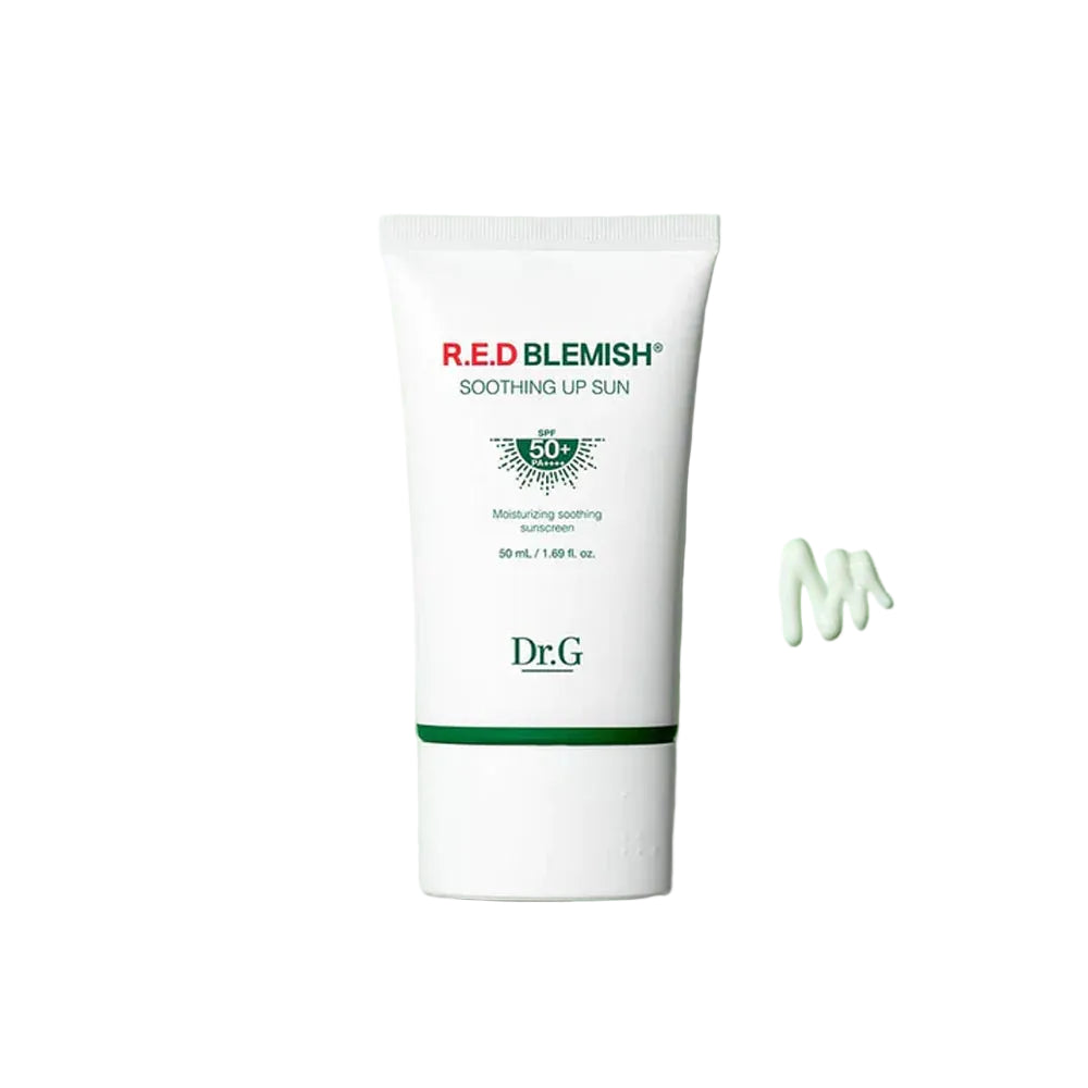 tone up sunscreen, red blemish sun cream, Korean sunscreen SPF, acne skin sunscreen, sensitive skin sunblock, brightening sunscreen, mini sunscreen 10ml, lightweight sunscreen Korea- Makeup Stash Pakistan