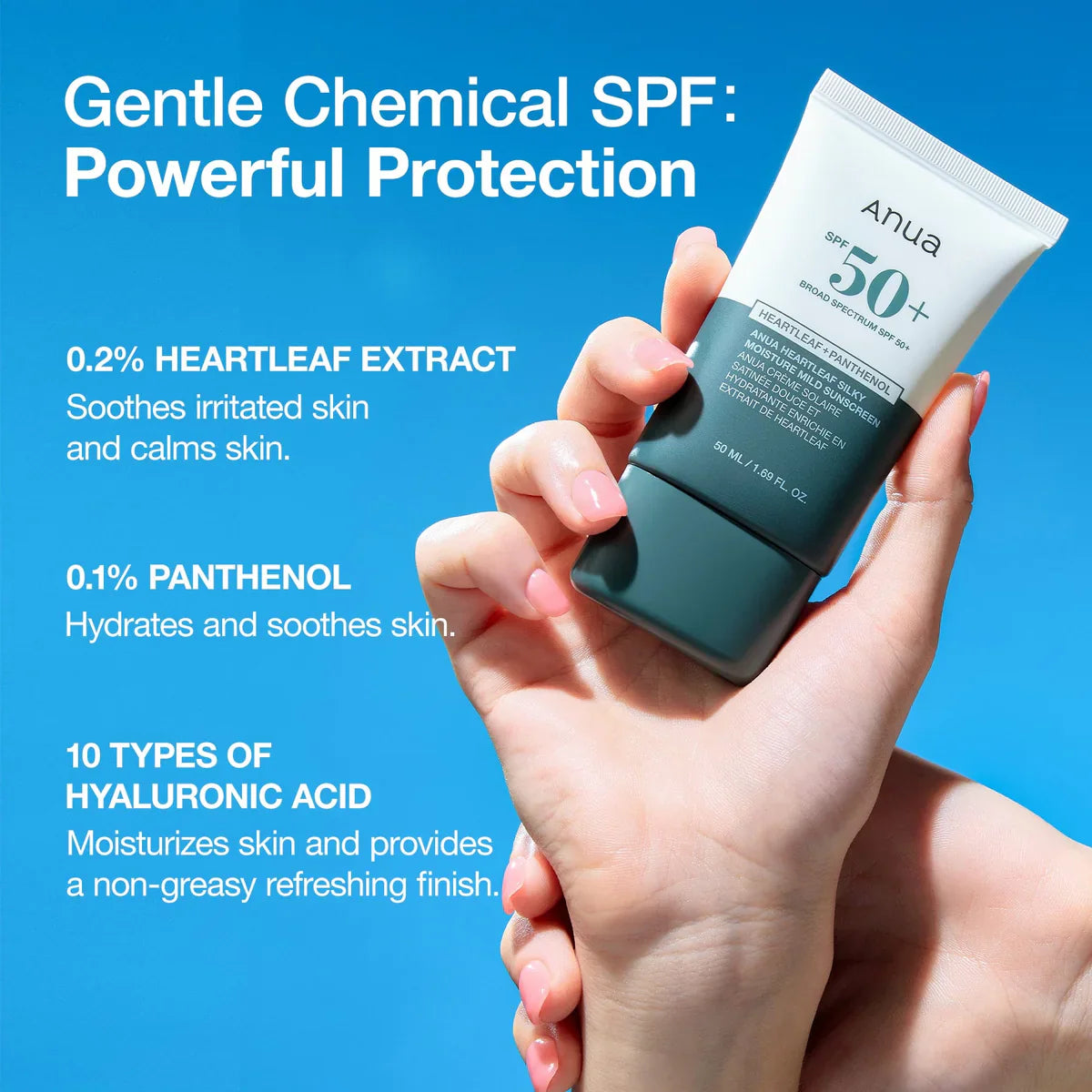 Lightweight , Hydrating Sunscreen , Sensitive , All Skin Types, Daily UV Protection, Korean Sun Cream, Moisture UV Cream - Makeup Stash Pakistan