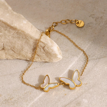 butterfly bracelet women, seashell bracelet, gold bracelet women, elegant bracelet, nature inspired jewelry, butterfly jewelry, dainty bracelet, women fashion jewelry - Makeup Stash Pakistan