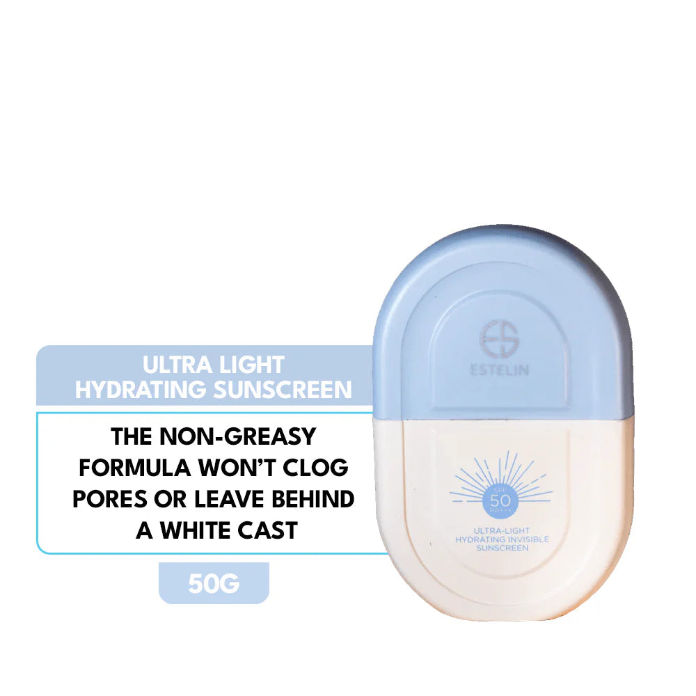 Estelin Sunscreen SPF 50, Invisible Sunscreen, Hydrating Sunscreen ,Lightweight Sunscreen, No White Cast Sunscreen,Broad Spectrum Sunscreen - Makeupstashpk