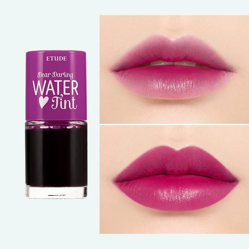 etude house water tint, grape ade lip tint, korean lip tint, berry lip tint, long lasting lip stain, k beauty lip tint, gradient lips korea, natural lip tint, purple lip tint, etude house tint - Makeup Stash Pakistan
