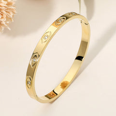 xiyilov bangles, gold plated bangles women, stainless steel bracelets women, stackable bangles, elegant bangle set, luxury fashion jewelry, women bangles - Makeupstashpk
