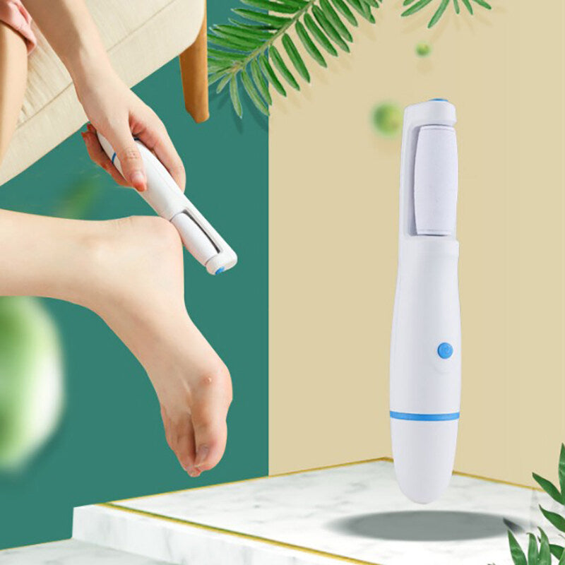 foot file electric, flawless pedi, foot care tool, heel repair, cracked heel remover, pedicure tool, dead skin remover, smooth feet device, rechargeable foot file, callus remover machine, foot care essentials - Makeup Stash Pakistan
