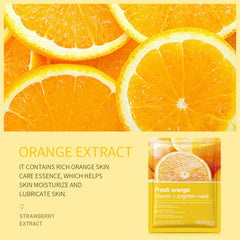 BIOAQUA Fresh Orange Vitamin C Brighten Skin Facial Mask 25g-Makeup Stash Pakistan