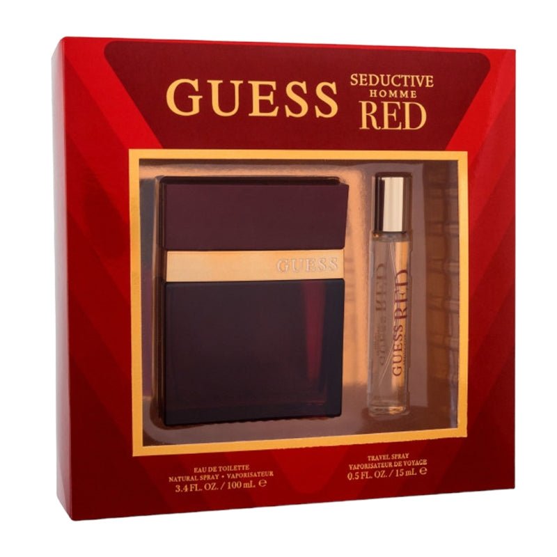 GUESS SEDUCTIVE RED MEN EDT 2S SET (100ML+15ML) - Makeup Stash Pakistan