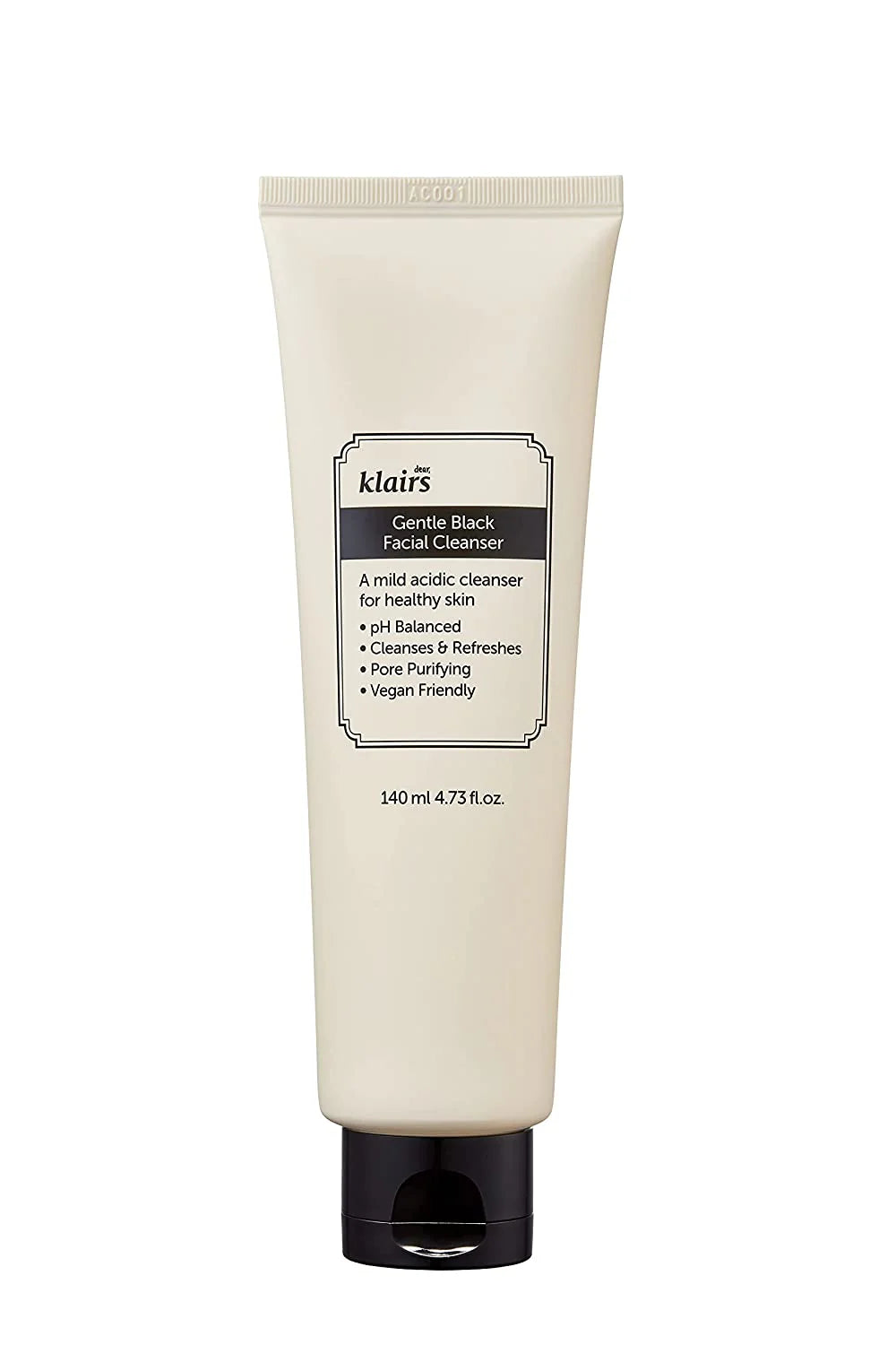 Klairs - Gentle Black Facial Cleanser 140ml-Makeup Sash Pakistan