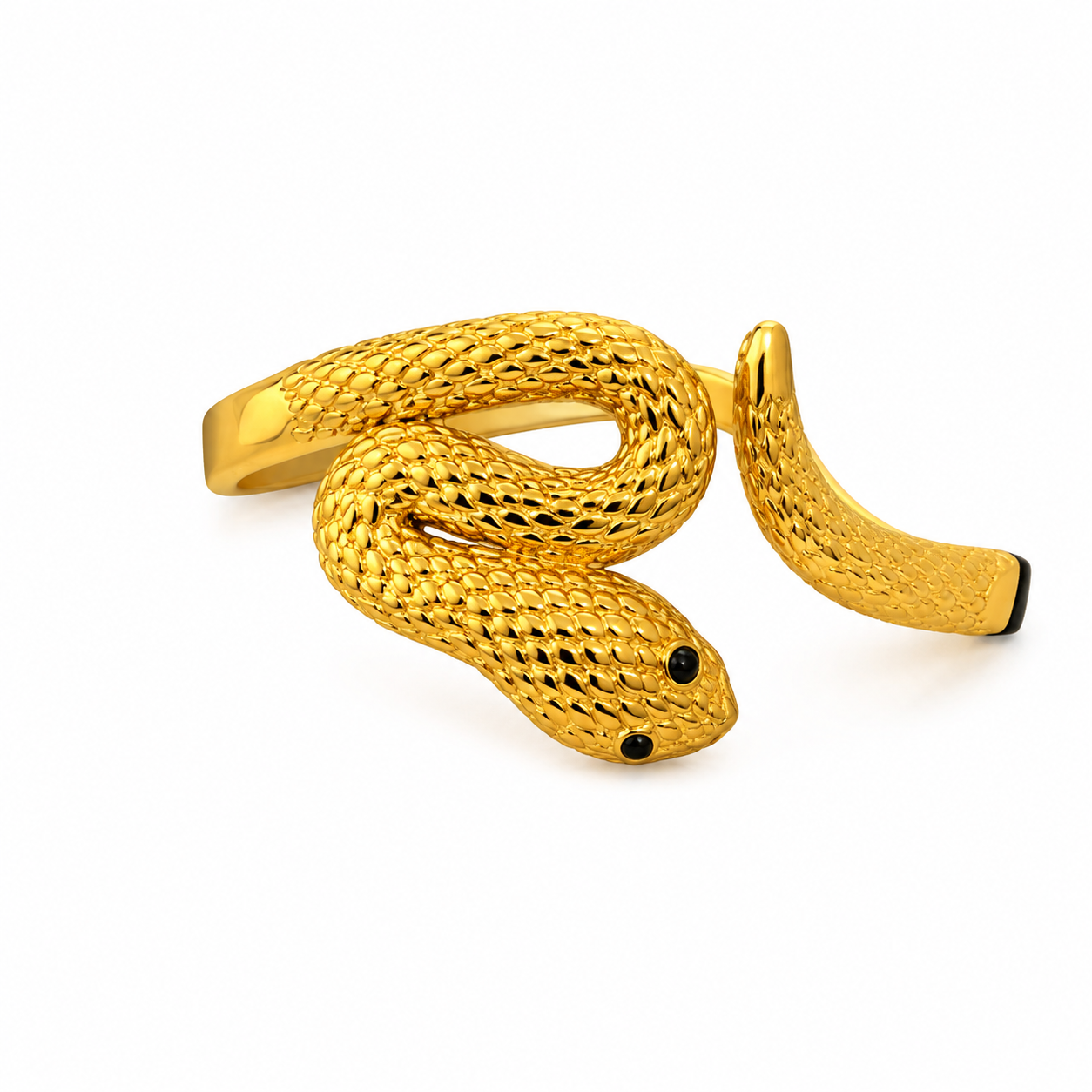 gold plated bracelet, snake bracelet, snake cuff bracelet, coiled snake bracelet, gold snake bracelet, statement bracelet, statement cuff, gold cuff bracelet, snake bangle, gold bangle, womens bracelet, womens jewelry, gold jewelry - Makeupstashpk