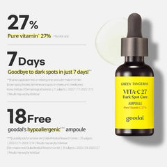 Goodal Green Tangerine Vita C 27 Dark Spot Care Ampoule 16g - Makeup Stash Pakistan