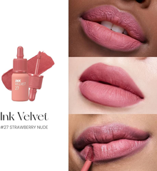 velvet lip stain, K-beauty makeup, Natural lip color, Soft matte lips, Gradient lips, Soft Matte, Pink Nude Lip Tint - Makeup Stash Pakistan