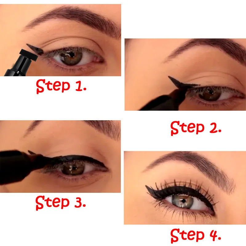  Cat Eye , Stamp Pen, Wing Stamp , Eyeliner Pen , Deep Black Pigment , Beginner-Friendly , Makeupstashpk