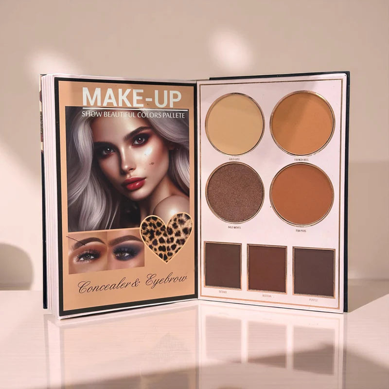Makeup Palette, 6 in 1 Makeup Kit, Notebook Makeup Palette, All in One Makeup Kit, Travel Makeup Kit, Compact Makeup Set, Makeup Kit, Beginner Makeup Kit, Portable Beauty Kit, Multi Layer Makeup Palette - Makeup Stash Pakistan
