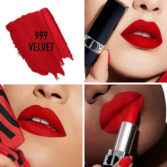 Dior Lipstick, Rouge Dior 999, 999 Velvet, Dior 999 Velvet, Mini Lipstick, Red Lipstick, Velvet Lipstick, Velvet Matte Lipstick, Luxury Lipstick, Designer Makeup, Couture Lipstick, Hydrating Lipstick - Makeupstashpk