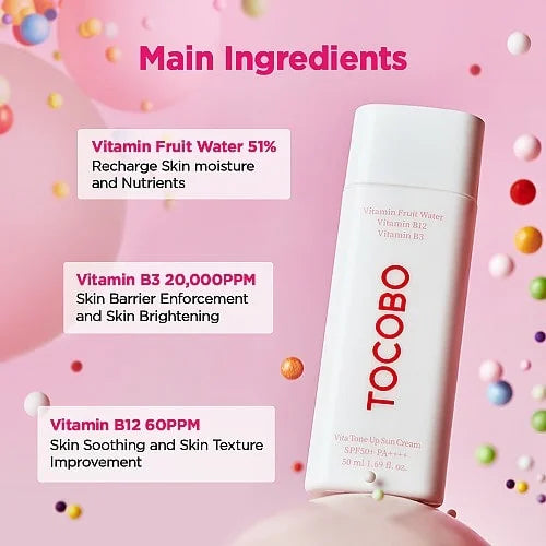 tone up sun cream, korean sunscreen spf50, brightening sunscreen, vitamin sun cream, k beauty sunscreen, glow sunscreen, tone correcting sunscreen, no white cast sunscreen - Makeup Stash Pakistan