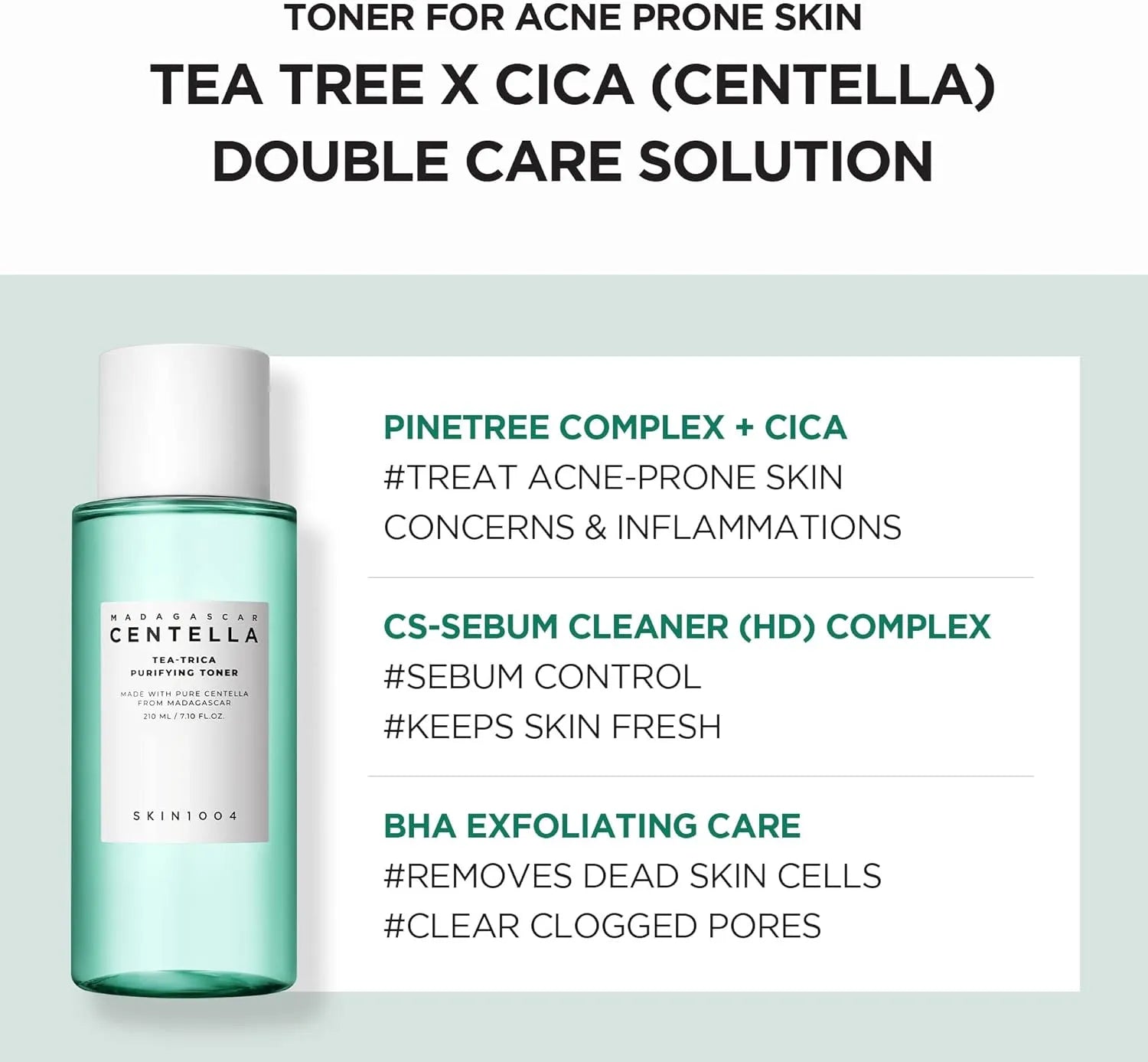 SKIN1004 - Madagascar Centella Tea-Trica Purifying Toner - 210ml - Makeup Stash Pakistan
