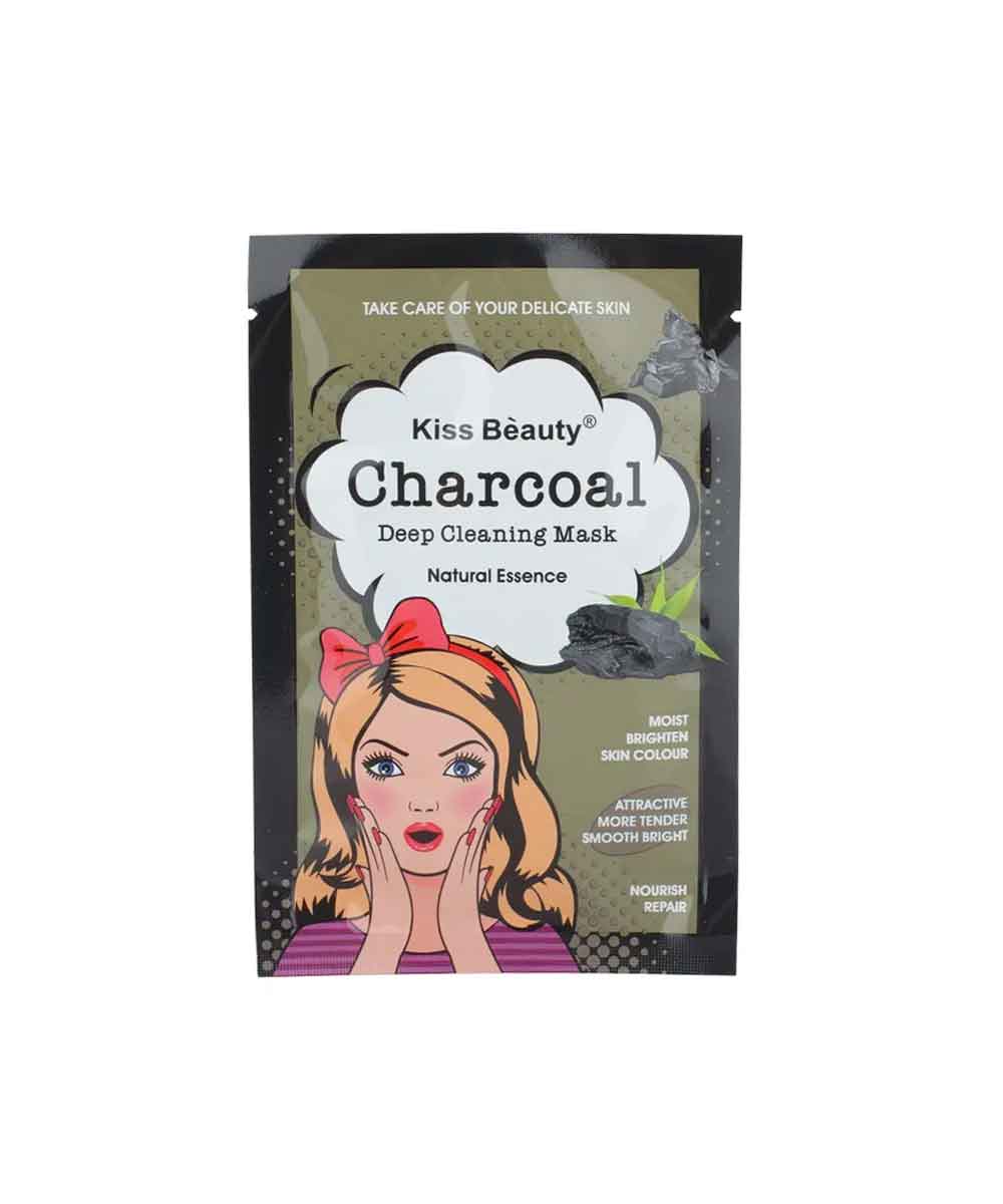Kiss Beauty Charcoal Sheet Mask - Makeup Stash Pakistan