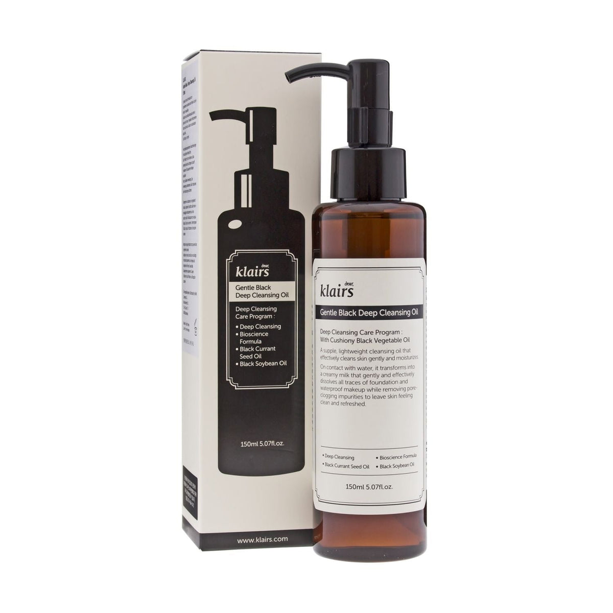 Klairs Gentle Black Deep Cleansing Oil - Makeup Stash Pakistan