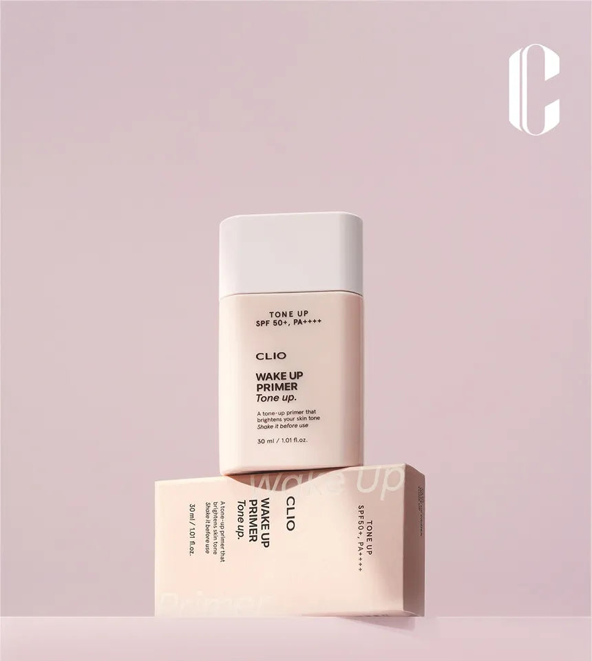 Tone Up Primer, Brightening Primer, Makeup Base Korea, K Beauty Primer, Radiant Skin Primer, Glow Primer, Even Skin Tone Makeup, CLIO Wake Up Primer Tone Up, Lightweight Primer, No Makeup Look, Korean Makeup Base, Beauty Essentials, Face Primer Brightening, Daily Makeup Prep - Makeup Stash Pakistan