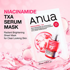 Anua, Anua Niacinamide, Anua TXA, Anua Mask, Anua Sheet Mask, Niacinamide, Tranexamic Acid, TXA, Serum Mask, Sheet Mask, Face Mask, Korean Skincare, Korean Beauty, Brightening Mask, Hydrating Mask, Glow Mask, Radiant Skin, Skincare - Makeupstashpk