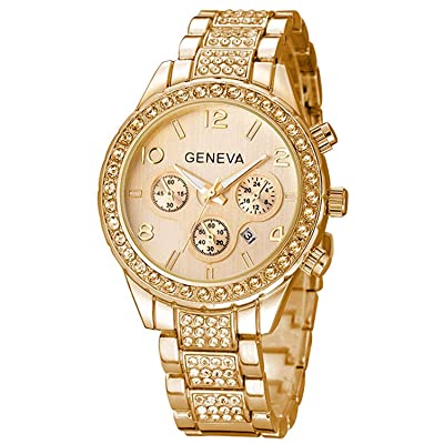 Luxury Gold Stainless Steel Watch - Makeup Stash Pakistan