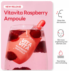 Raspberry Ampoule, Brightening Serum, Antioxidant Skincare, Vitamin C Serum, Niacinamide Serum, Korean Skincare Ampoule, Hydrating Face Serum, Radiance Boosting Serum, Skin Tone Brightener, Daily Face Serum - Makeup Stash Pakistan
