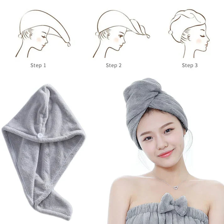 Hair Towel , Shower Head Towel , hair drying cap , Makeupstashpk