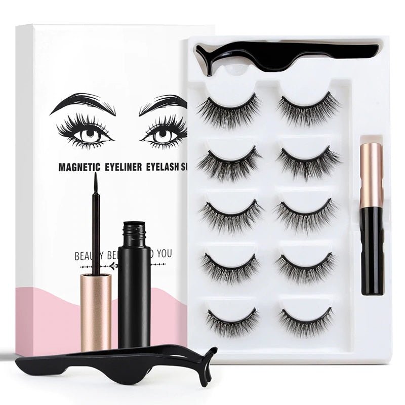 Magnetic Lashes Set, False Eyelashes Reusable, Lash Applicator Tool, Waterproof Eyeliner, Easy Lash Kit, Glue Free Eyelashes, Beauty Tools Pakistan, Eye Makeup Kit, Magnetic Lash Set- Makeup Stash Pakistan